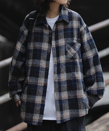 gossip！ロサンゼルス | Y2K レギュラーカラーフランネルチェックシャツ メンズ レディース(シャツ/ブラウス)