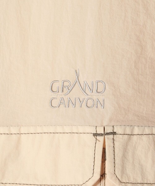grandcanyon(グランドキャニオン)の「GRAND CANYON:〈洗濯機可能〉フロント ポケット スリット シャツ ワンピース(シャツワンピース・レディース・オフホワイト/ブラック・ONE SIZE)」の3枚目の写真