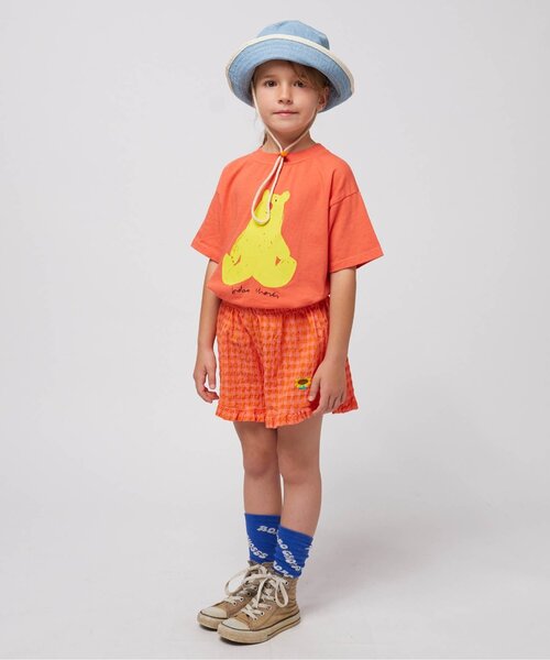 BOBO CHOSES(ボボショーズ)の「Vichy ruffle woven shorts(その他パンツ・キッズ・レッド・110/120/130)」の7枚目の写真