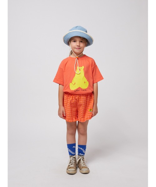 BOBO CHOSES(ボボショーズ)の「Vichy ruffle woven shorts(その他パンツ・キッズ・レッド・110/120/130)」の3枚目の写真