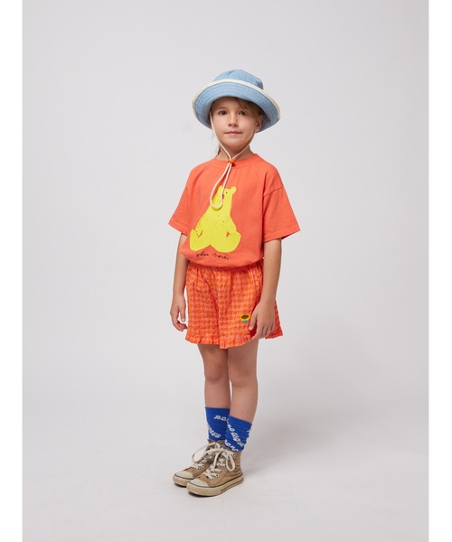BOBO CHOSES(ボボショーズ)の「Vichy ruffle woven shorts(その他パンツ・キッズ・レッド・110/120/130)」の2枚目の写真