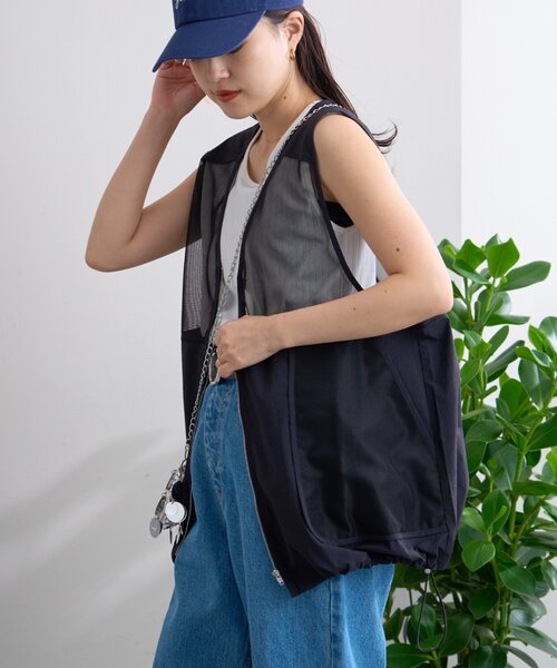 CIAOPANIC TYPY(チャオパニックティピー)の「■切替フィッシングベスト(ベスト・レディース・ブラック/アイボリー/ベージュ・ONE SIZE)」の17枚目の写真