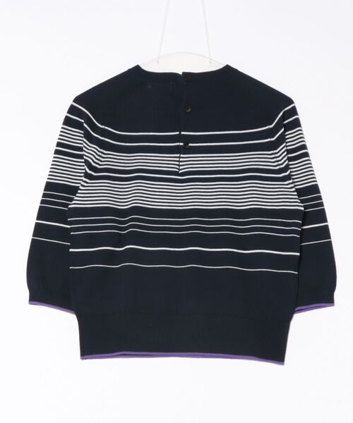 LA MARINE FRANCAISE(マリン フランセーズ)の「バイカラースタンドプルオーバー(ニット/セーター・レディース・イエロー/パープル/ネイビー系/レッド・FREE)」の5枚目の写真