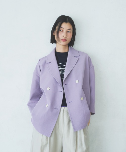 LA MARINE FRANCAISE(マリン フランセーズ)の「バイカラースタンドプルオーバー(ニット/セーター・レディース・イエロー/パープル/ネイビー系/レッド・FREE)」の16枚目の写真