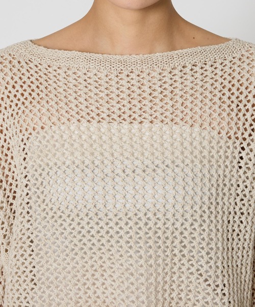 BARNYARDSTORM（バンヤードストーム）の「BARNYARDSTORM / ホールガーメントメッシュニット【『ネルソンさん』YouTubeご紹介アイテム】（ニット/セーター・レディース・チャコールグレー/ベージュ/ブラック/ブルー/ブラウン・FREE）」の21枚目の写真