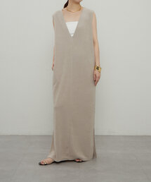 earthy（アーシー）の「パイルVネックロングワンピース（ワンピース・メンズ）」