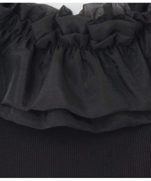 PEACH JOHN（ピーチジョン）の「タックボリュームニットトップス（Tシャツ/カットソー・レディース・ブラック/アイボリー・ONE SIZE）」の7枚目の写真