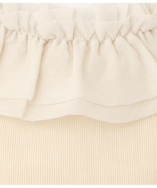 PEACH JOHN（ピーチジョン）の「タックボリュームニットトップス（Tシャツ/カットソー・レディース・ブラック/アイボリー・ONE SIZE）」の9枚目の写真