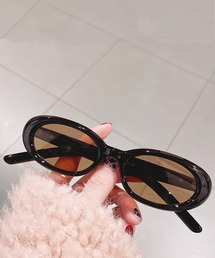 ユニセックス ラウンドカラーサングラス(CZ)