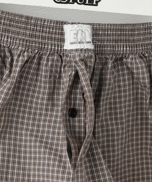 ERL（イーアールエル）の「ERL / イーアールエル UNISEX MINI PLAID BOXERS WOVEN ERL10UW02（その他パンツ・レディース・ブラウン・X-SMALL/SMALL/MEDIUM）」の5枚目の写真