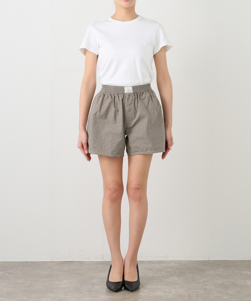 ERL（イーアールエル）の「ERL / イーアールエル UNISEX MINI PLAID BOXERS WOVEN ERL10UW02（その他パンツ・レディース・ブラウン・X-SMALL/SMALL/MEDIUM）」の9枚目の写真
