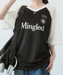 ゲームデザインラグランメッシュVネック半袖Tシャツ