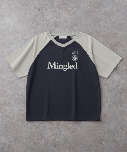 ゲームデザインラグランメッシュVネック半袖Tシャツ MONO-MART│MONO