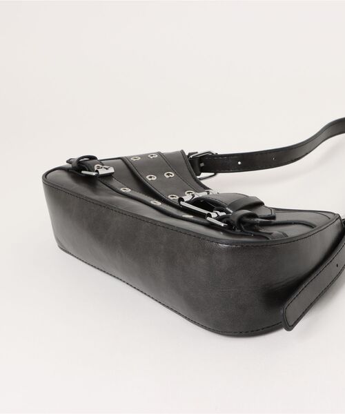 セール】Y2K オートバイスタイル ベルトデザイン PUショルダーバッグ