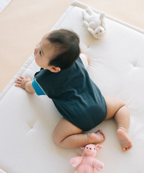 BEAMS mini（ビームスミニ）の「*ワーキングカー ロンパース 2025SS（70～80cm）（ロンパース・キッズ・ホワイト系その他5/チャコールグレー・80/70）」の7枚目の写真