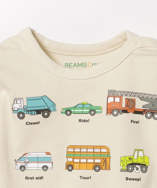 BEAMS mini（ビームスミニ）の「*ワーキングカー ロンパース 2025SS（70～80cm）（ロンパース・キッズ・ホワイト系その他5/チャコールグレー・80/70）」の10枚目の写真