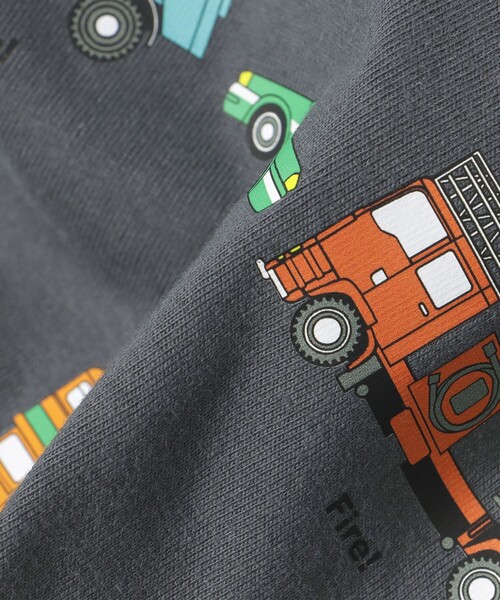 BEAMS mini（ビームスミニ）の「*ワーキングカー ロンパース 2025SS（70～80cm）（ロンパース・キッズ・ホワイト系その他5/チャコールグレー・80/70）」の17枚目の写真