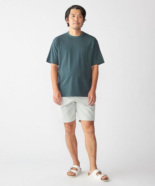 SHIPS（シップス）の「SHIPS: マイクロ ボーダー リンガー Tシャツ（Tシャツ/カットソー・メンズ・ブラウン/グリーン/ロイヤルブルー・SMALL/MEDIUM/LARGE/X-LARGE）」の4枚目の写真