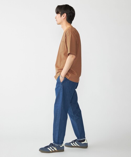 SHIPS（シップス）の「SHIPS: マイクロ ボーダー リンガー Tシャツ（Tシャツ/カットソー・メンズ・ブラウン/グリーン/ロイヤルブルー・SMALL/MEDIUM/LARGE/X-LARGE）」の7枚目の写真