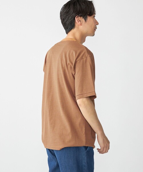 SHIPS（シップス）の「SHIPS: マイクロ ボーダー リンガー Tシャツ（Tシャツ/カットソー・メンズ・ブラウン/グリーン/ロイヤルブルー・SMALL/MEDIUM/LARGE/X-LARGE）」の13枚目の写真