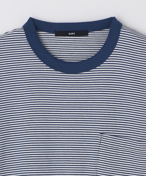 SHIPS（シップス）の「SHIPS: マイクロ ボーダー リンガー Tシャツ（Tシャツ/カットソー・メンズ・ブラウン/グリーン/ロイヤルブルー・SMALL/MEDIUM/LARGE/X-LARGE）」の17枚目の写真