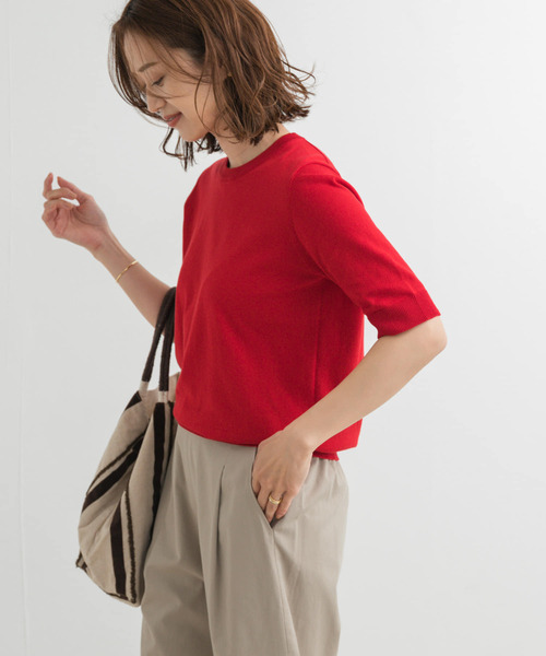 セール】『UR TECH ひやサラクール』コットンハーフスリーブKNIT