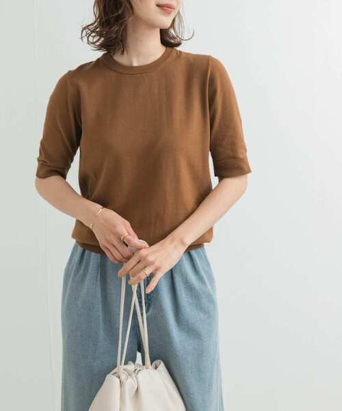 セール】『UR TECH ひやサラクール』コットンハーフスリーブKNIT