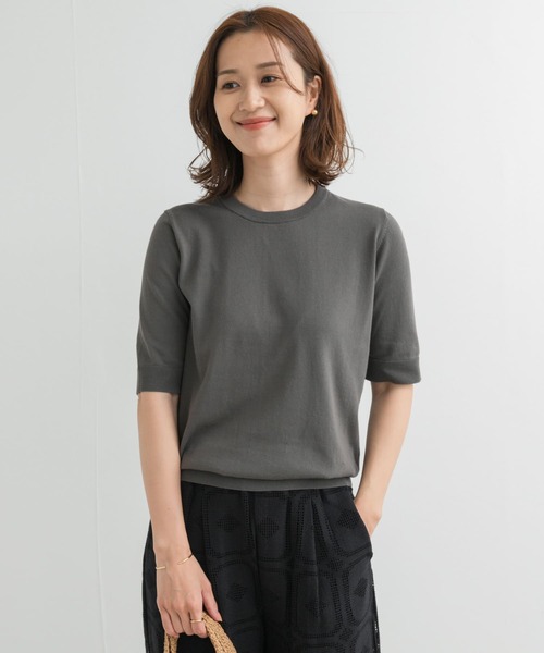 セール】『UR TECH ひやサラクール』コットンハーフスリーブKNIT