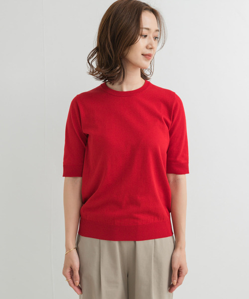 セール】『UR TECH ひやサラクール』コットンハーフスリーブKNIT