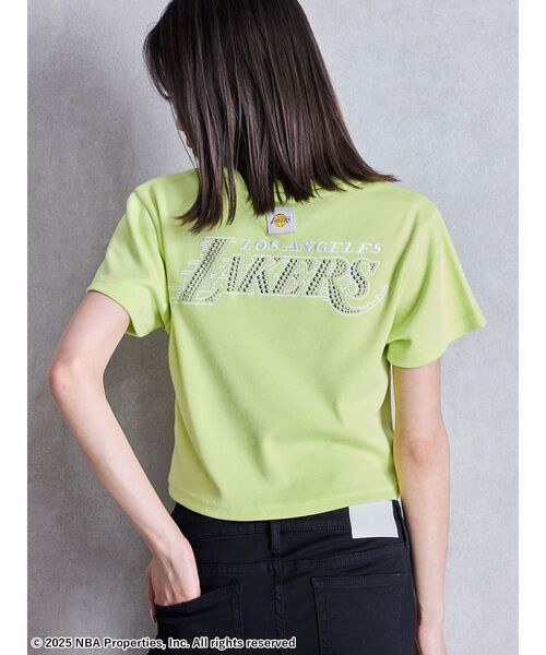 NBA（エヌビーエー）の「NBA STONE ショートTシャツ（Tシャツ/カットソー・レディース・チャコールグレー/オフホワイト/ライム・FREE）」の11枚目の写真