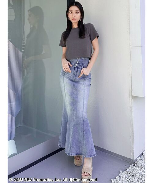 NBA（エヌビーエー）の「NBA STONE ショートTシャツ（Tシャツ/カットソー・レディース・チャコールグレー/オフホワイト/ライム・FREE）」の16枚目の写真