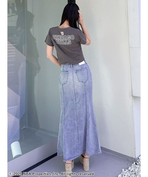 NBA（エヌビーエー）の「NBA STONE ショートTシャツ（Tシャツ/カットソー・レディース・チャコールグレー/オフホワイト/ライム・FREE）」の17枚目の写真