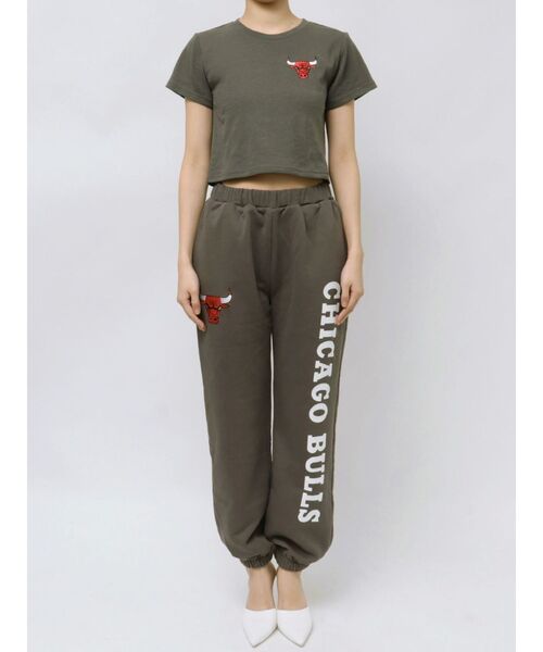 NBA（エヌビーエー）の「NBA STONE ショートTシャツ（Tシャツ/カットソー・レディース・チャコールグレー/オフホワイト/ライム・FREE）」の7枚目の写真