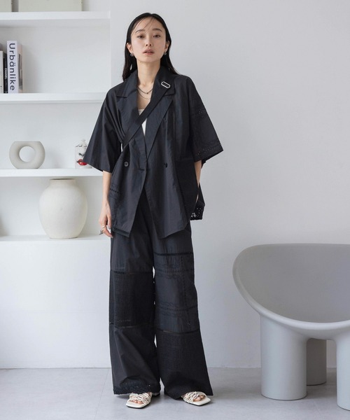 JEANASIS（ジーナシス）の「パッチワークレースパンツ/492216（その他パンツ・レディース・ブラック系その他/ブラウン/ホワイト・FREE）」の19枚目の写真