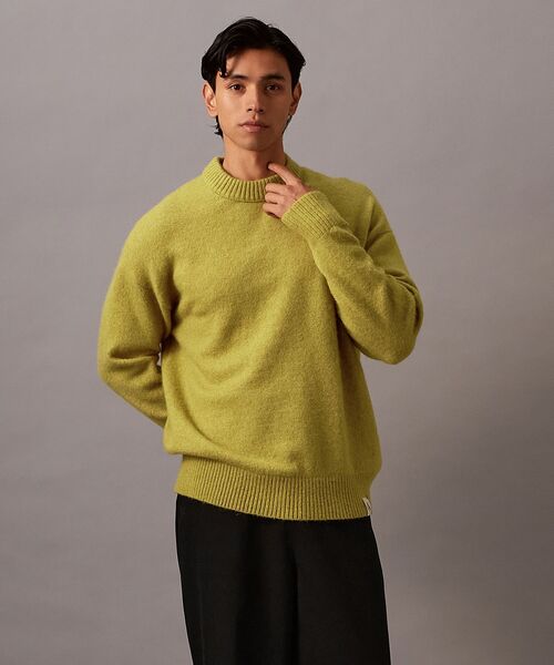 Calvin Klein（カルバン・クライン）の「クラシック トラッカーニット（ニット/セーター・メンズ・ブラック/イエロー系その他/ライトベージュ・L/XL/S/M）」の3枚目の写真