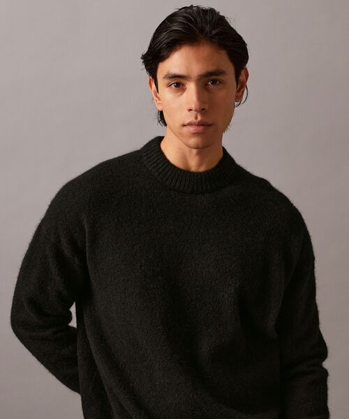 Calvin Klein（カルバン・クライン）の「クラシック トラッカーニット（ニット/セーター・メンズ・ブラック/イエロー系その他/ライトベージュ・L/XL/S/M）」の7枚目の写真