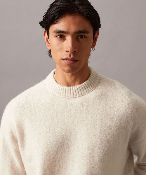 Calvin Klein（カルバン・クライン）の「クラシック トラッカーニット（ニット/セーター・メンズ・ブラック/イエロー系その他/ライトベージュ・L/XL/S/M）」の12枚目の写真