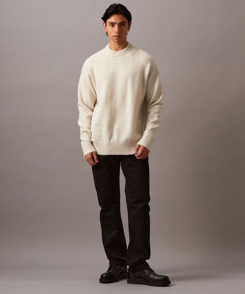 Calvin Klein（カルバン・クライン）の「クラシック トラッカーニット（ニット/セーター・メンズ・ブラック/イエロー系その他/ライトベージュ・L/XL/S/M）」の10枚目の写真