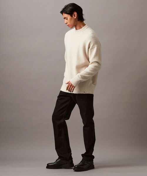 Calvin Klein（カルバン・クライン）の「クラシック トラッカーニット（ニット/セーター・メンズ・ブラック/イエロー系その他/ライトベージュ・L/XL/S/M）」の9枚目の写真