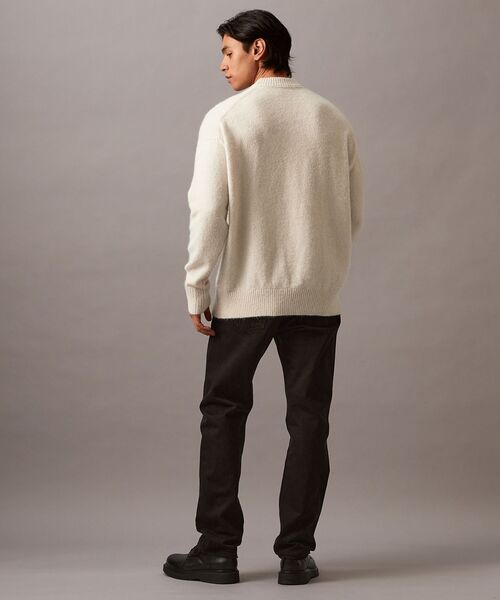 Calvin Klein（カルバン・クライン）の「クラシック トラッカーニット（ニット/セーター・メンズ・ブラック/イエロー系その他/ライトベージュ・L/XL/S/M）」の8枚目の写真