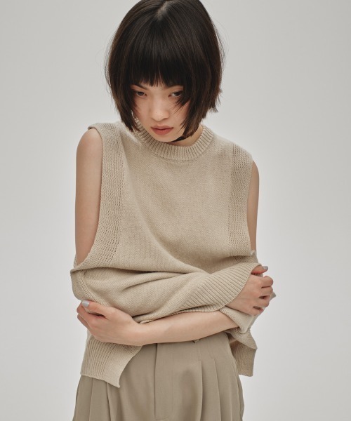 【タグ付き未使用】TODAYFUL Cottonlinen Knit Vest セール】Cottonlinen Knit Vest（ベスト）｜TODAYFUL（トゥデイ