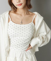SPINNS | カップ付きキャミソール/ドット/水玉柄(キャミソール)