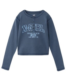 X-girl | COLLEGE LOGO L/S COMPACT TOP(Tシャツ/カットソー)