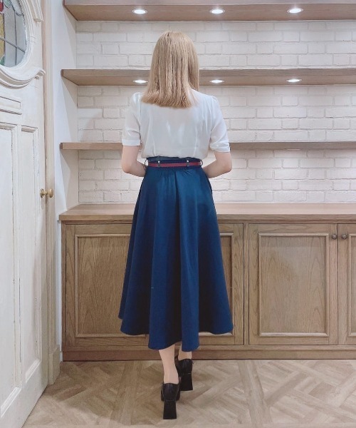 an another angelus（アンアナザーアンジェラス）の「スカーフ付きペプラムシャツ/ fint　フィント　夏服（シャツ/ブラウス・レディース・ライトグリーン/オフホワイト・FREE）」の22枚目の写真