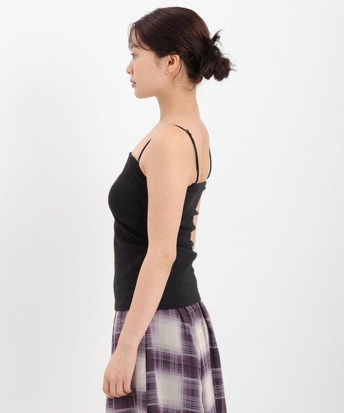 Andemiu（アンデミュウ）の「カップツキインナーキャミ571287（キャミソール・レディース・ホワイト/ブラック・FREE）」の6枚目の写真