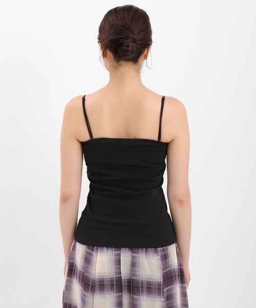 Andemiu（アンデミュウ）の「カップツキインナーキャミ571287（キャミソール・レディース・ホワイト/ブラック・FREE）」の7枚目の写真