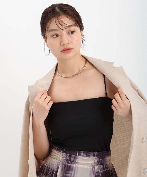 Andemiu（アンデミュウ）の「カップツキインナーキャミ571287（キャミソール・レディース・ホワイト/ブラック・FREE）」の19枚目の写真