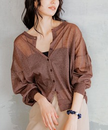 BARNYARDSTORM | BARNYARDSTORM / シアー2WAYロゴカーデ/ ハンドウォッシャブル(カーディガン/ボレロ)