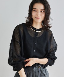 BARNYARDSTORM | BARNYARDSTORM / シアー2WAYロゴカーデ/ ハンドウォッシャブル(カーディガン/ボレロ)