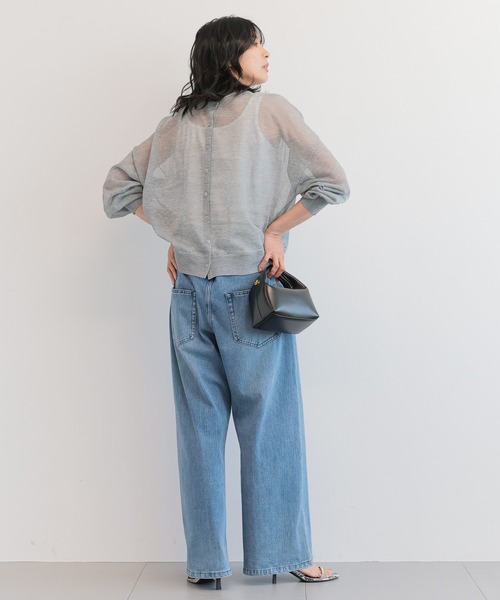 BARNYARDSTORM（バンヤードストーム）の「BARNYARDSTORM / シアー2WAYロゴカーデ/ ハンドウォッシャブル（カーディガン/ボレロ・レディース・ブラック/ブラウン/グレー・FREE）」の22枚目の写真